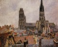 die Dächer der alten rouen grauen Wetter 1896 Camille Pissarro